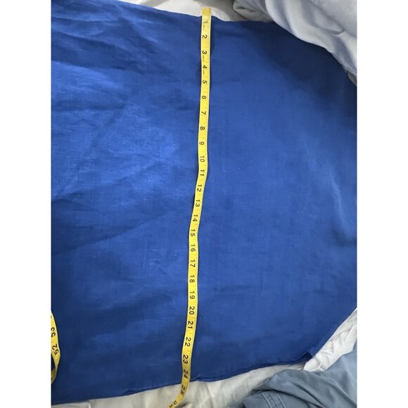 Desert Veil Blue Linen Kaftan Dress With Pockets Size Medium - Picture 9 of 11